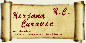 Mirjana Čurović vizit kartica